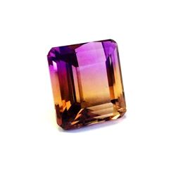 25.95 ct  & up AMETRINE RADIANT Bi Color Quartz Amethyst/Citrine