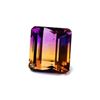 Image 2 : 25.95 ct  & up AMETRINE RADIANT Bi Color Quartz Amethyst/Citrine