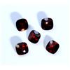 Image 1 : 12.38 ct Garnet Cushion Cut/ Square 5Pcs