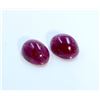 Image 1 : 5 ct & up Cabuchon Ruby Oval Shaped ctw 5.71 2Pcs