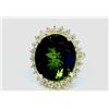 Image 1 : Natural Green Tourmaline 14.97ct   Diamond 1.41ct