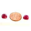 Image 1 : 9 ct & up Ruby Cushion Cut ctw 9.75 2Pcs