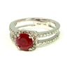 Image 3 : Ruby 2.22CT / Diamond 0.75CT / 14K White Gold Ring 6.20 Gram