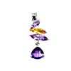 Image 1 : Sterling Silver .925 Citrine and Amethyst Pendant