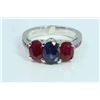 Image 1 : Ruby 2.11ct   BLUE SAPPHIRE 1.51CT   Pink Sapphire 0.13ct  Blue Diamond 0.03ct