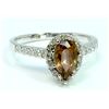 Image 1 : DIAMOND 1.40CT / WHITE DIAMOND 0.28CT / 14K WHITE GOLD RING 2.82GRAM