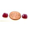 Image 1 : 9 ct & up Ruby Cushion Cut ctw 9.46 2Pcs