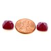 Image 1 : 13 ct & up Ruby Cushion Cut ctw 13.88 2Pcs