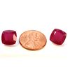 Image 2 : 13 ct & up Ruby Cushion Cut ctw 13.88 2Pcs