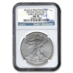 2013 (W) Silver American Eagle - MS-70 NGC - Early Releases