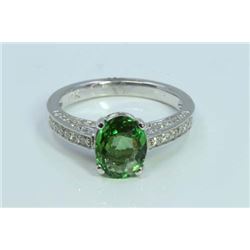 Natural Tsavorite 1.74ct  Diamond 0.45ct