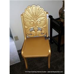 HAND CARVED WOOD CHAIR