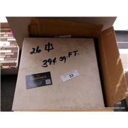 BOX: GLAZED PORCELAIN FLOOR TILE 2X THE MONEY