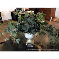 METAL VASE W/ DECORATIVE PLANT