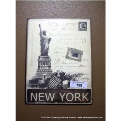 14”X10” METAL NEW YORK PRINT