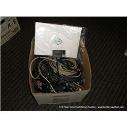 BOX: CHARGERS AND COMPUTER CABLES
