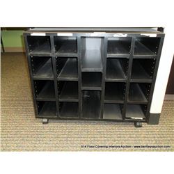 MOBILE TUBE SHELF/ CART