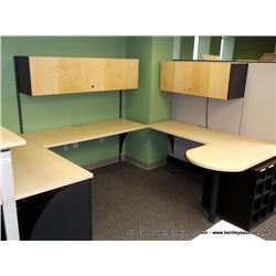 COMPUTER CUBICAL W/ DESK & CABINETS 2X THE MONEY