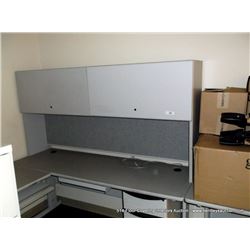 L-SHAPED COMPUTER DESK W/ CABINETS