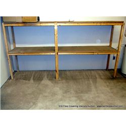 WOOD SHELVING UNIT