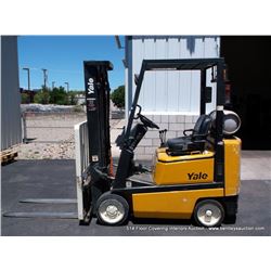 YALE GLC040AFNUAE082 4000 LB FORKLIFT, 5,092.6 HOURS