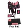 Image 1 : NEW!! Pink Ostrich Synthetic Western Saddle Tack Set 15 16 [2086A]