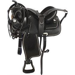 NEW!!! Black Parade Texas Show Saddle Tack Set 15 16 17 18 [1212]