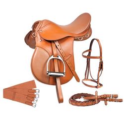 NEW!!! New Tan All Purpose AP English Riding Saddle 16 18 [8040]