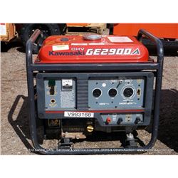 KAWASAKI GE2900 GEW90A001574 PORTABLE GENERATOR 120/240 (print sequence:) 6752