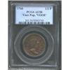 Image 1 : 1760 1/2P Hibernia-Voce Populi Halfpenny, VOOE POPULI AU50 PCGS.