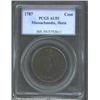 Image 1 : 1787 1C Massachusetts Cent, Horned Eagle AU55 PCGS.