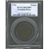 Image 1 : 1794 TOKEN Franklin Press Token MS63 Brown PCGS.