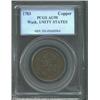 Image 1 : 1783 1C Washington Unity States Cent AU50 PCGS.