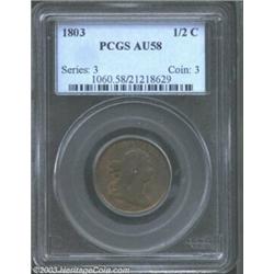 1803 1/2 C AU58 PCGS.