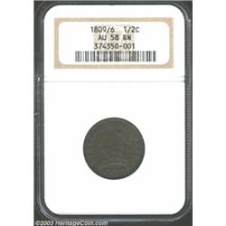 1809/6 1/2 C AU58 NGC.
