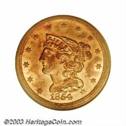 1854 1/2 C MS65 Red NGC.