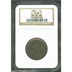 1851 1C MS65 Brown NGC.