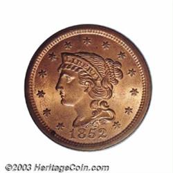 1852 1C MS65 Red PCGS.