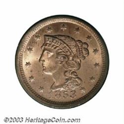 1853 1C MS65 Red PCGS.