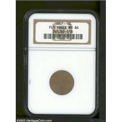 1857 1C MS64 NGC.