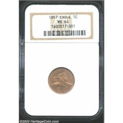1857 1C MS64 NGC.
