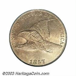 1857 1C MS65 PCGS.