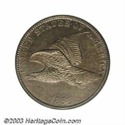 1858/7 1C MS63 ANACS.