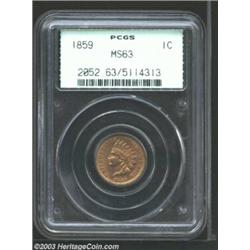 1859 1C MS63 PCGS.