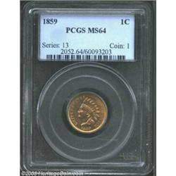 1859 1C MS64 PCGS.