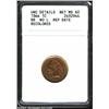 Image 1 : 1864 1C Bronze--Recolored--ANACS. Unc Details, Net MS60.