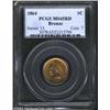 Image 1 : 1864 1C Bronze MS65 Red PCGS.