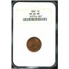 Image 1 : 1867 1C MS64 Red and Brown NGC.