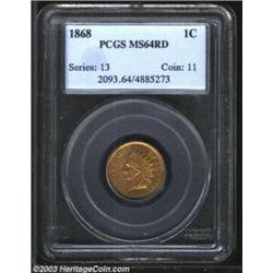 1868 1C MS64 Red PCGS.