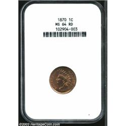 1870 1C MS64 Red NGC.
